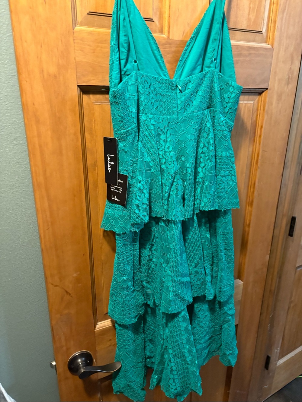 Lulus Blue Ruffle Dress NWT - Picture 4 of 5